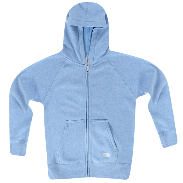 Cadillac Youth Full Zip Hoodie-Pacific Blue